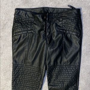 free people leather patterned pants